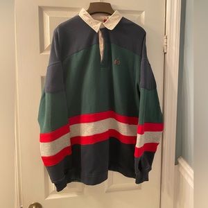 Vintage Bugle Boy Rugby Collared Sweater size XL